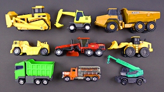 Learning Construction Vehicles for Kids  Heavy Machinery Bulldozers Dump Trucks for Kids [upl. by Aleetha838]