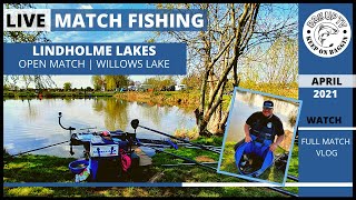 LIVE MATCH FISHING Lindholme Lakes  Open Match  Willows Lake  BagUpTV  April 2021 [upl. by Tisdale]