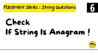 Check if two strings are anagrams [upl. by Aramo]