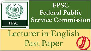 FPSC English Lectureship Written Test Past Paper [upl. by Ettenel]