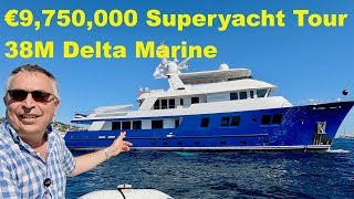 €9750000 Superyacht Tour  38 Metre Delta Marine [upl. by Rudy]