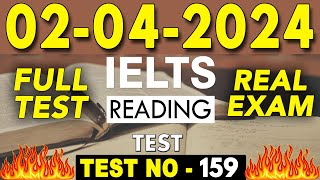 IELTS Reading Test 2024 with Answers  02042024  Test No  159 [upl. by Morris]