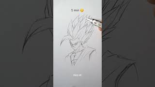 How to Draw Gohan Beast in 10sec 10mins 10hrs shorts [upl. by Aenil263]