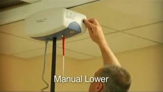 Handicare Ceiling Lifts Manual Lowering Feature [upl. by Aeniah762]