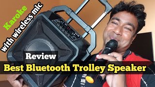 Best Trolley Bluetooth Speaker amp Wireless Mic with Karaoke feature  ZOOOK ROCKER THUNDER XL Review [upl. by Nachison]