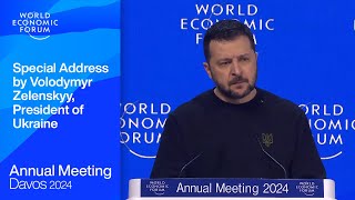 Special Address by Volodymyr Zelenskyy President of Ukraine  Davos 2024  World Economic Forum [upl. by Khorma]