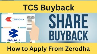 How to Apply for Godawari Power and Ispat Buyback from Zerodha Kite  Upstox  tcs tcsbuyback [upl. by Arri]