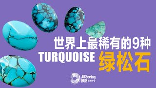 世界上最稀有的9种绿松石  Turquoise  宝石最贵天然古老罕见古埃及开采矿石矿坑颜色矿保值投资考古挖掘古墓蓝色绿色蓝绿色收藏价值珠宝镶嵌优质 [upl. by Zedekiah708]