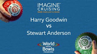 World Indoor Bowls Championship 2024 Harry Goodwin vs Stewart Anderson  Day 16 Match 3 [upl. by Nohtanoj]