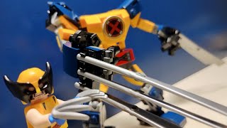 LEGO Marvel 76202 Wolverine Mech Armor  Stop Motion Set Build [upl. by Miof Mela]