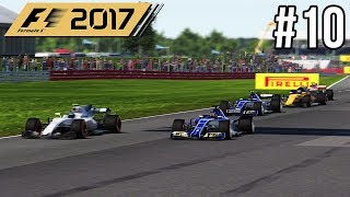 INTENSE STRIJD MET SAINZ amp STROLL  F1 2017 Career Mode 10 Grand Prix Britain [upl. by Anatnahs849]