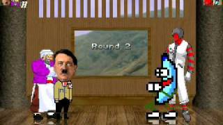 MUGEN  Adolf Hitler and Osama Bin Laden vs Dancing Banana and Ronald McDonald [upl. by Henriette]