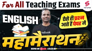 English Marathon Class For All Teaching Exams  TGT PGT English Classes  English By Deepak Sir [upl. by Rumit81]