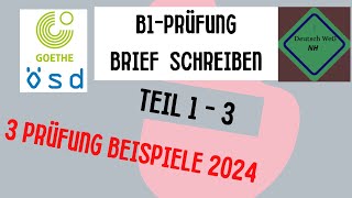 B1 Brief schreiben  DTZ GOETHE Prüfung 2024  100 [upl. by Yrnehnhoj]