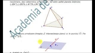 VIIIGeometriePuncte drepte plane Determinarea dreptei si planuluiFixare [upl. by Atteiram]