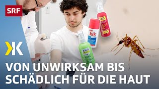 AntiMückensprays im Test Wie wirksam sind Anti Brumm Kik und Co  2024  Kassensturz  SRF [upl. by Eikkin]