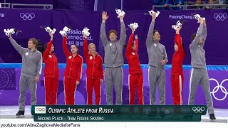 Alina Zagitova Olymp 2018 Team Victory Ceremony D [upl. by Eenimod133]