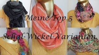 Schal binden  Meine Top 5 Wickel Varianten [upl. by Jenilee]