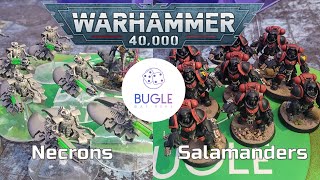 Necrons vs Salamanders  Warhammer 40k Battle Report [upl. by Adnoma]