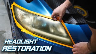 Cloudy Yellow Headlight Restoration amp Oil Change on my Honda CRZ [upl. by Ashmead]