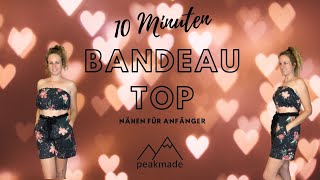 10 Minuten  Bandeau Top  Nähen für Anfänger [upl. by Tawsha]