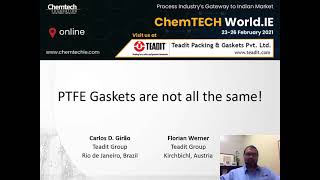 Apresentação Teadit na ChemTECH India quotJuntas de PTFE não são todas iguaisquot [upl. by Aicilet]