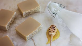 Homemade honey amp rice milk soap🍯🥛 Natural deluxe soap [upl. by Elsi]