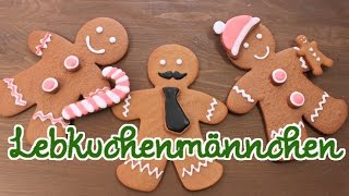 LEBKUCHENMÄNNCHEN BACKEN  Gingerbread Man Rezept Lebkuchenmann Adventskalender 21 [upl. by Hessler]