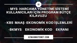 Ekonomik Kod  Yeni Bütçe Tertip Ekranı  Maaş  Memur 4B Söz Personel MYS Program Bütçe Tertip [upl. by Oswell]