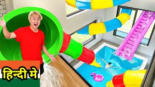 Zhong Turned His House Into a Waterpark  Zhong Hindi Secret Room Challenge [upl. by Riada]