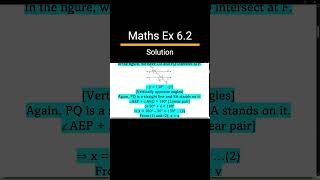 Maths Chapter 6 Class 9 Exercise 62  Lines and Angles Class 9 NCERT Solutions shorts cbse9 [upl. by Oiramel]