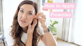 How to Apply Frownies Facial Patches Corners of the Eyes and Mouth [upl. by Nnaillek]