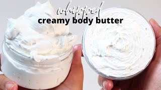 NEVER BUY BODY BUTTER AGAIN  DIY Whipped Shea Butter for Natural Hair and Skin [upl. by Silas]