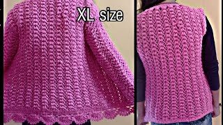 स्वेटर crochet new design ladise sweater XLsize allhometips [upl. by Beetner]