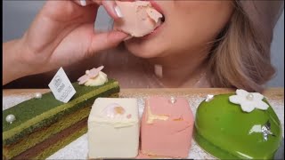 NE ASMR BITES ONLY MOUSSE CAKES ASMR [upl. by Chally]