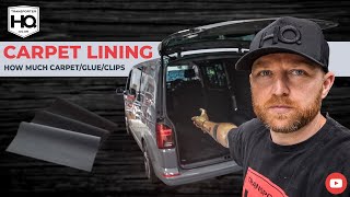 VW Transporter T5  T6 Carpet lining How much to use and where SWB amp LWB  Transporter HQ [upl. by Raycher]