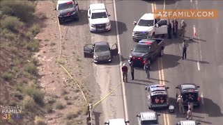 Raw scene video Mississippi homicide suspect killed in eastern Arizona [upl. by Lorita]