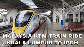 MALAYSIA KTM ETS Train Ride  KUALA LUMPUR to IPOH Review and Daytrip in 2022  KTM火車從吉隆坡到怡保去旅遊 [upl. by Mills]