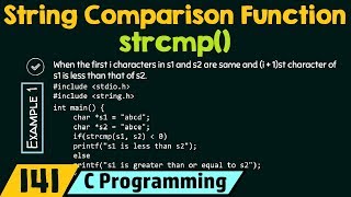 String Comparison Function  strcmp [upl. by Settle536]