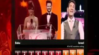 ישראל באירוויזיון Voting Eurovision 2012 Baku İsrael [upl. by Theodosia]