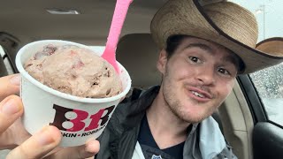 BaskinRobbins Chocolate Cherry Bark Ice Cream Review [upl. by Nosyrb]