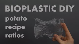 Homemade Bioplastic  testing ratios [upl. by Melgar355]