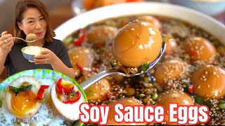 Cant just have ONE ADDICTIVE Korean Marinated Eggs Recipe Mayak Eggs 🇰🇷자꾸만 생각나는 맛 반숙달걀장과 노른자장 [upl. by Sidras]