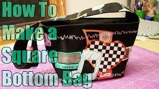 Sewing Tutorial  How to Make a Square Bottom Bag  WhatTheCraftcom [upl. by Nylirehc]