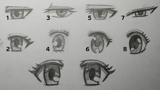 How to Draw ANIME EYES Step by Step  Slow Tutorial for Beginners No time lapse [upl. by Hacker]