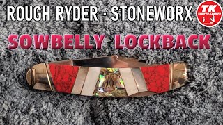 Rough Ryder Stoneworx Sowbelly Lockback Pocket Knife RR2047 [upl. by Rafferty]