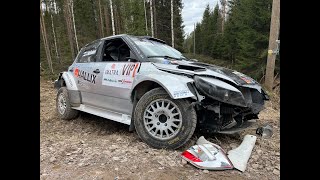 Imatra ralli 2024  VIPauton HURJA kaato sekä muita kaatoja ja tilanteita ralli rally fcup [upl. by Hgielak]