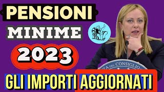 📈 AUMENTO PENSIONI MINIME 👉 I NUOVI IMPORTI del 2023 AGGIORNATI DALLA LEGGE DI BILANCIO ✅ [upl. by Ahsinuq]