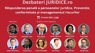 Răspunderea penală a persoanelor juridice Prevenție conformitate și managementul riscurilor [upl. by Alyda]