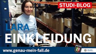 Studierendenblog Polizei NRW EJ 2018 Lara bei der Einkleidung [upl. by Klimesh684]